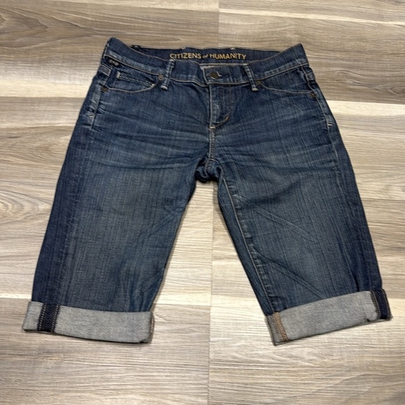 Citizens Of Humanity Blue Bermuda denim shorts size 25 - Picture 2 of 9